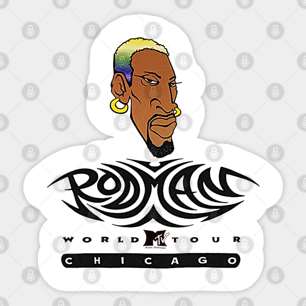 Dennis Rodman - Rodman World Tour Sticker by nicklower